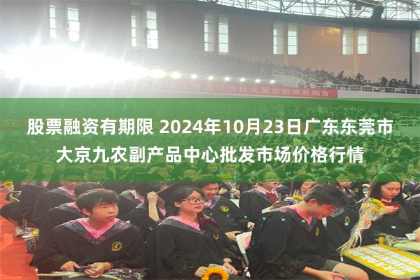 股票融资有期限 2024年10月23日广东东莞市大京九农副产品中心批发市场价格行情