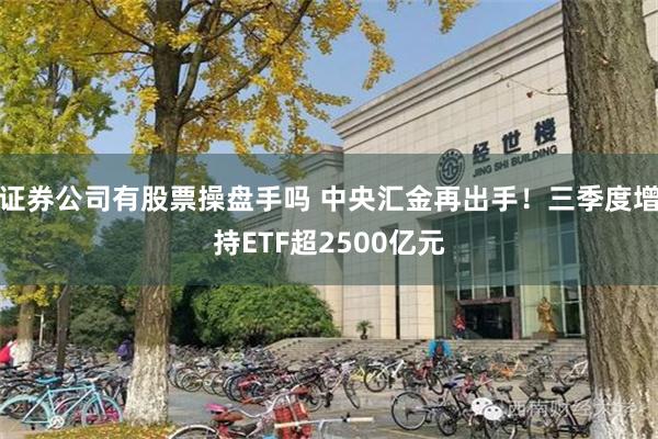 证券公司有股票操盘手吗 中央汇金再出手！三季度增持ETF超2500亿元